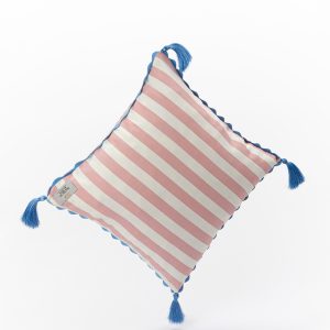 MAİSON ALİSA PUDRA ÇİZGİLİ PÜSKÜLLÜ KIRLENT