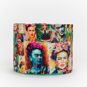 MAİSON ALİSA FRİDA KAHLO DESENLİ AHŞAP GÖVDELİ  ABAJUR BAŞLIĞI
